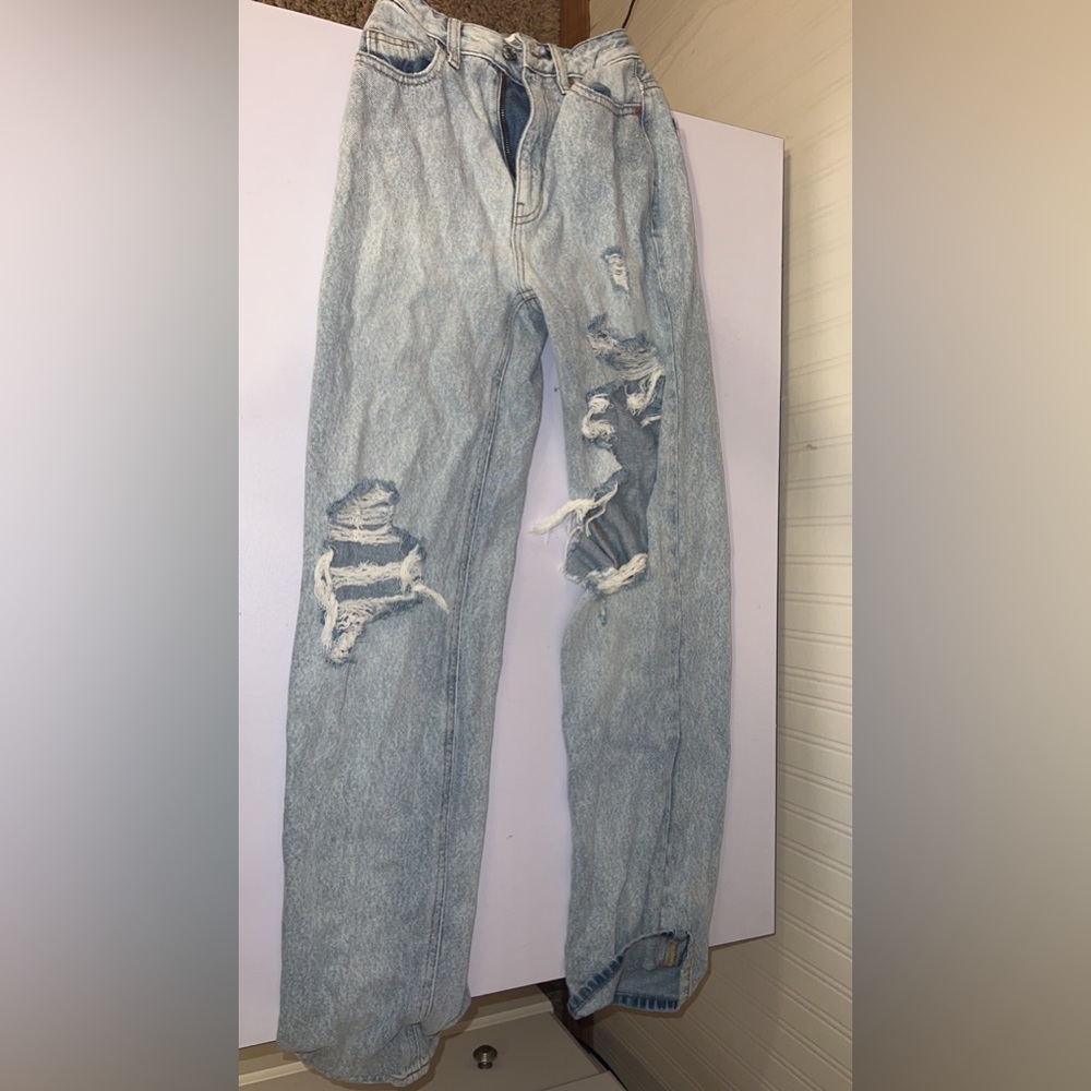 pac sun mom jeans light blue
